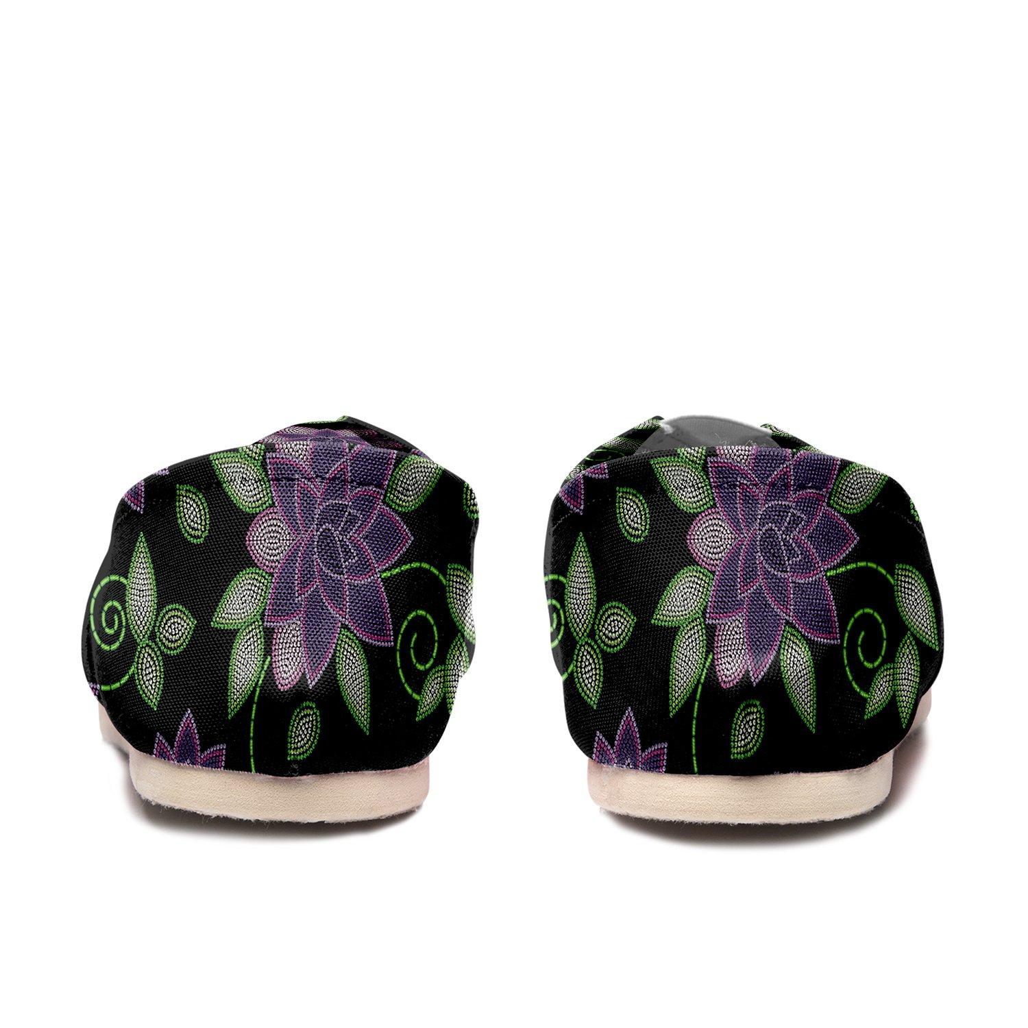 Purple Beaded Rose Casual Unisex Slip On Shoe Herman