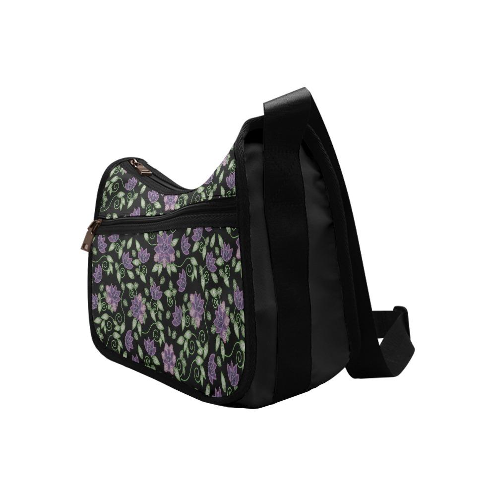 Purple Beaded Rose Crossbody Bags (Model 1616) Crossbody Bags (1616) e-joyer