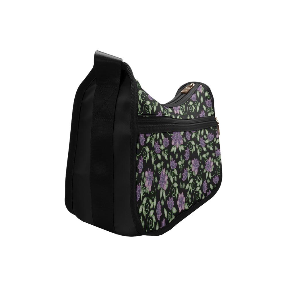 Purple Beaded Rose Crossbody Bags (Model 1616) Crossbody Bags (1616) e-joyer