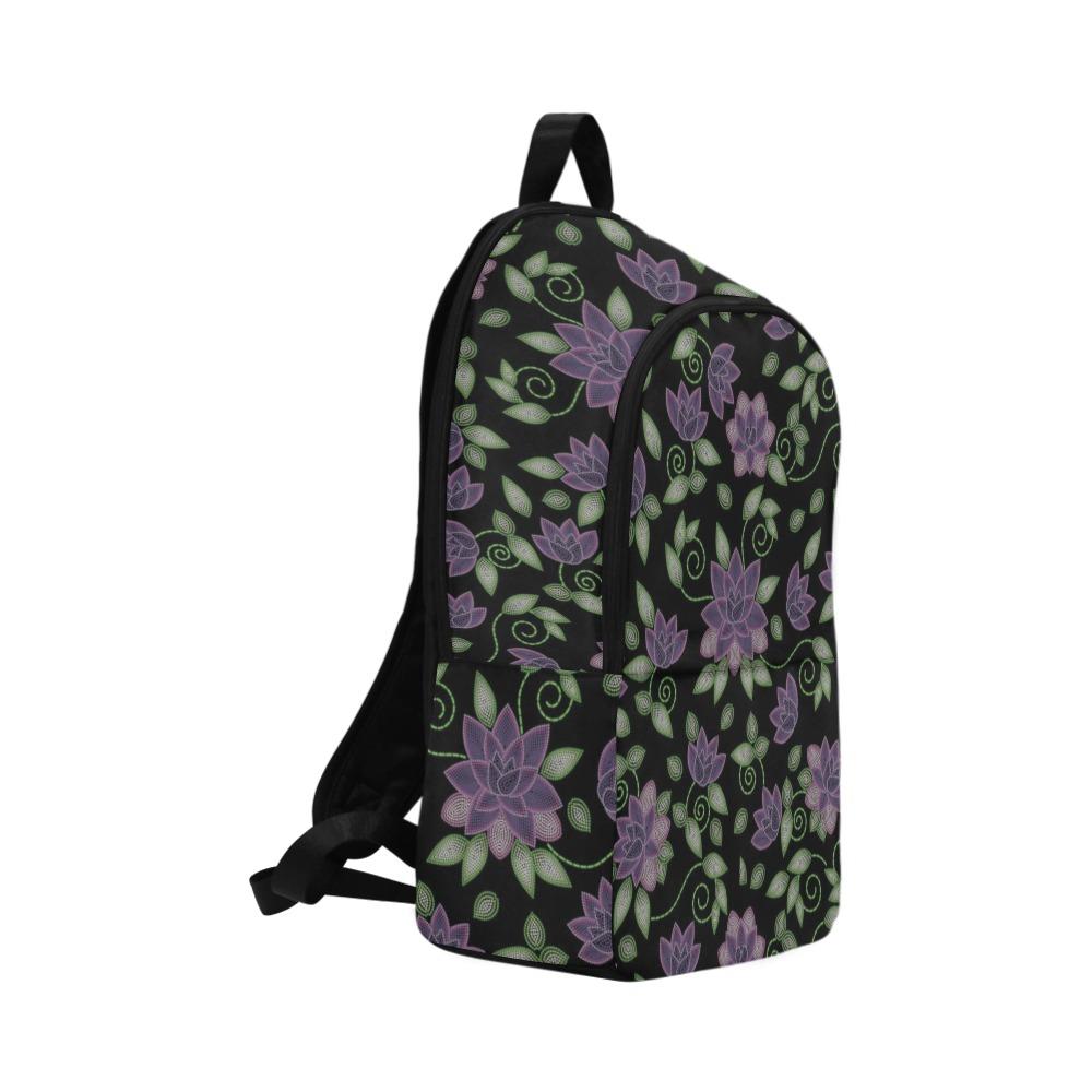 Purple Beaded Rose Fabric Backpack for Adult (Model 1659) Casual Backpack for Adult (1659) e-joyer