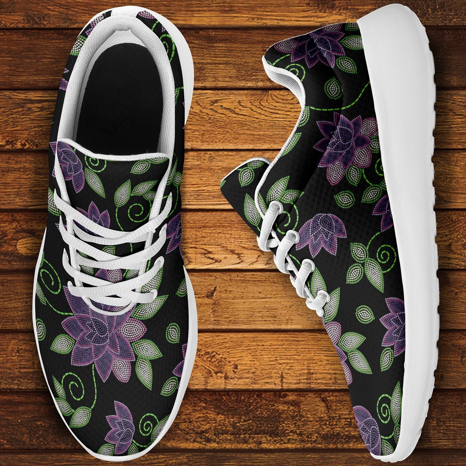 Purple Beaded Rose Ikkaayi Sport Sneakers ikkaayi Herman