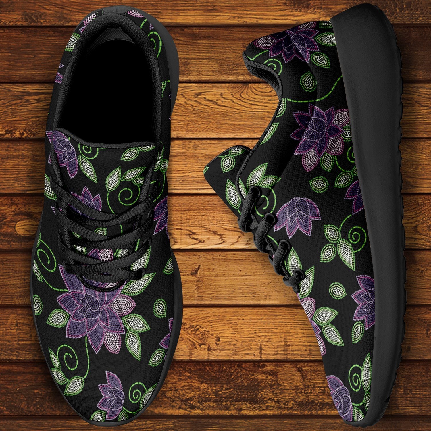Purple Beaded Rose Ikkaayi Sport Sneakers ikkaayi Herman