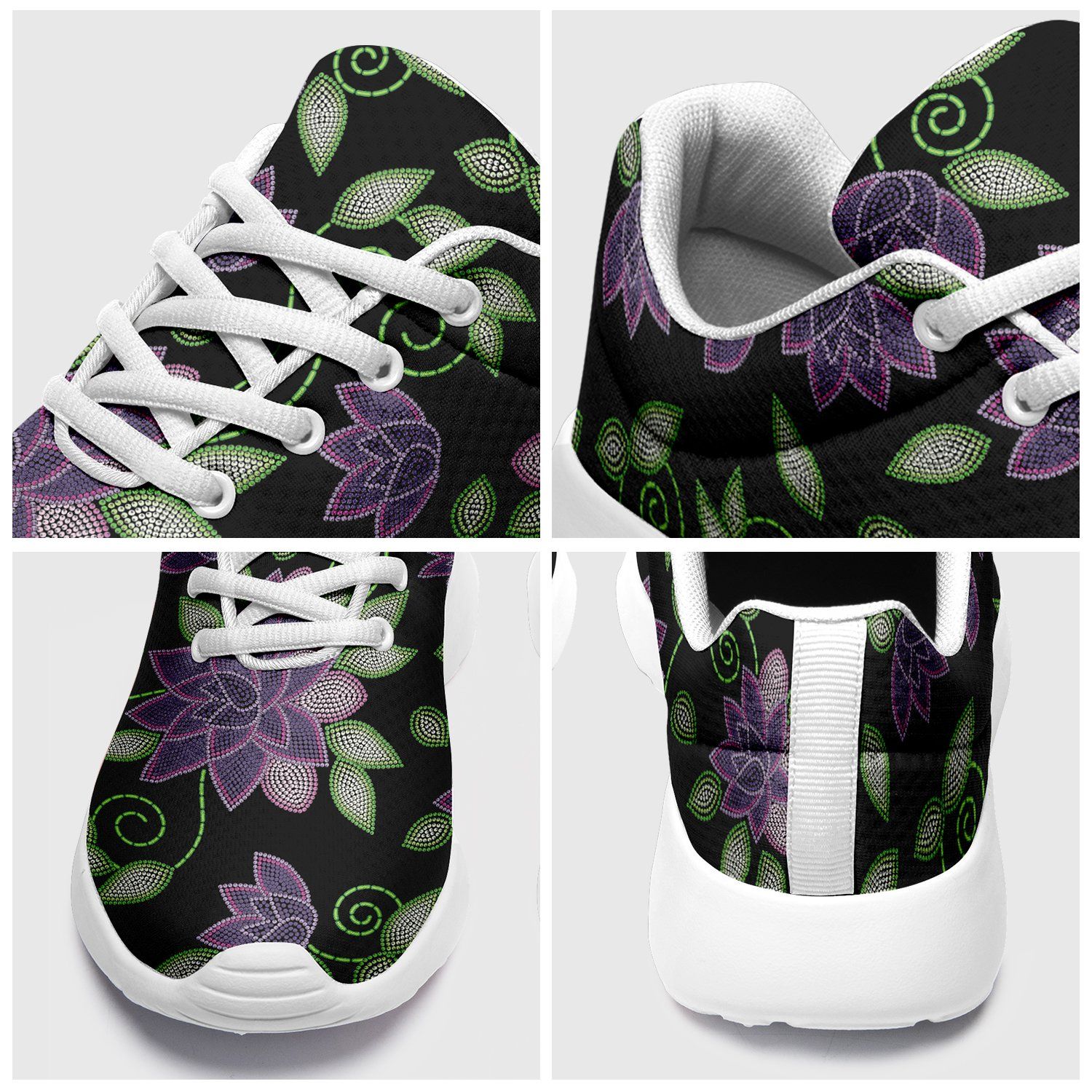 Purple Beaded Rose Ikkaayi Sport Sneakers ikkaayi Herman