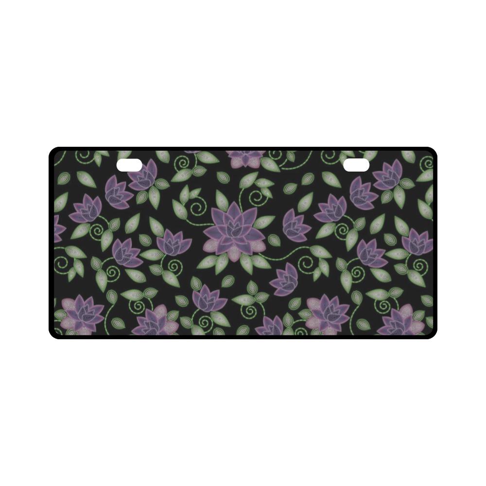 Purple Beaded Rose License Plate License Plate e-joyer