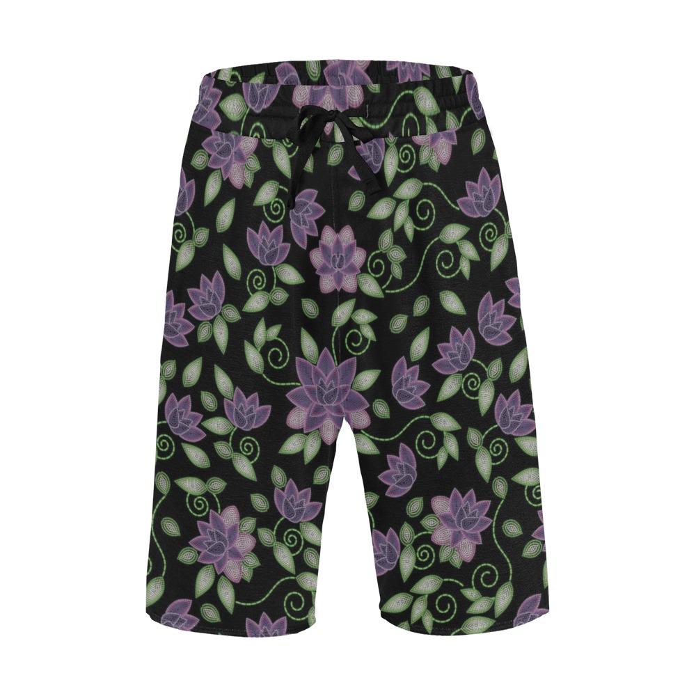 Purple Beaded Rose Men's All Over Print Casual Shorts (Model L23) Men's Casual Shorts (L23) e-joyer