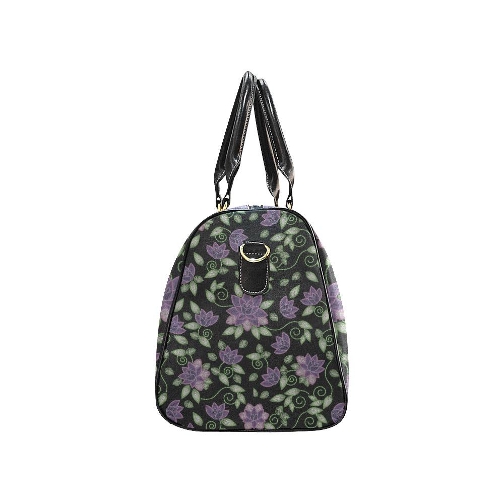 Purple Beaded Rose New Waterproof Travel Bag/Small (Model 1639) bag e-joyer