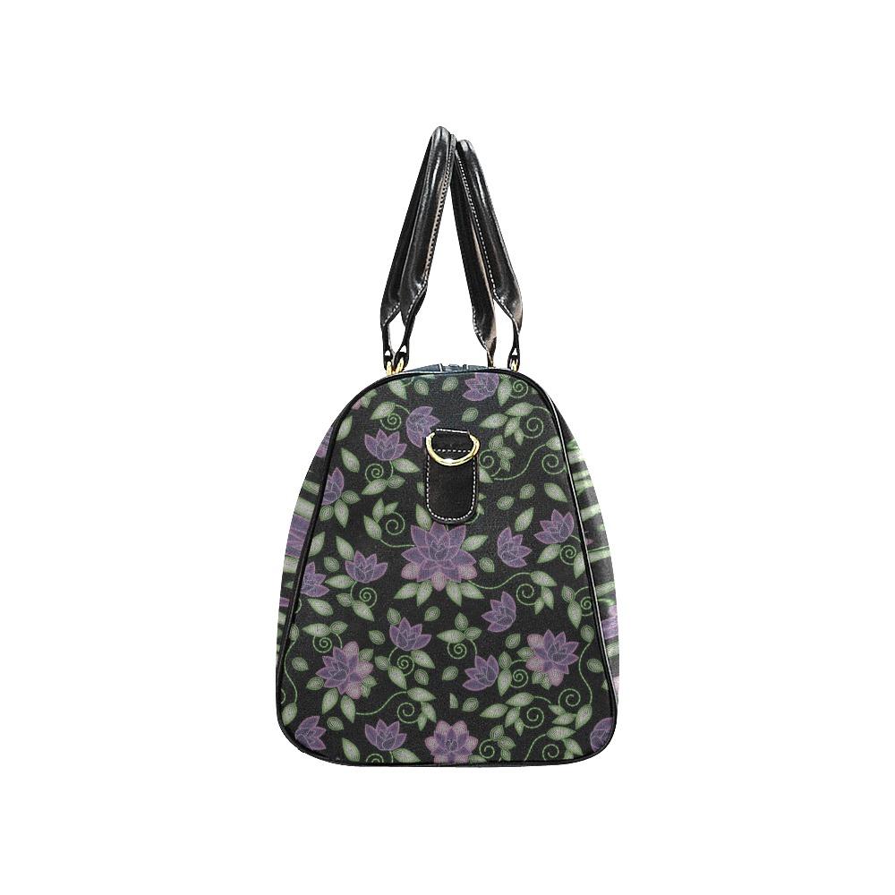 Purple Beaded Rose New Waterproof Travel Bag/Small (Model 1639) bag e-joyer
