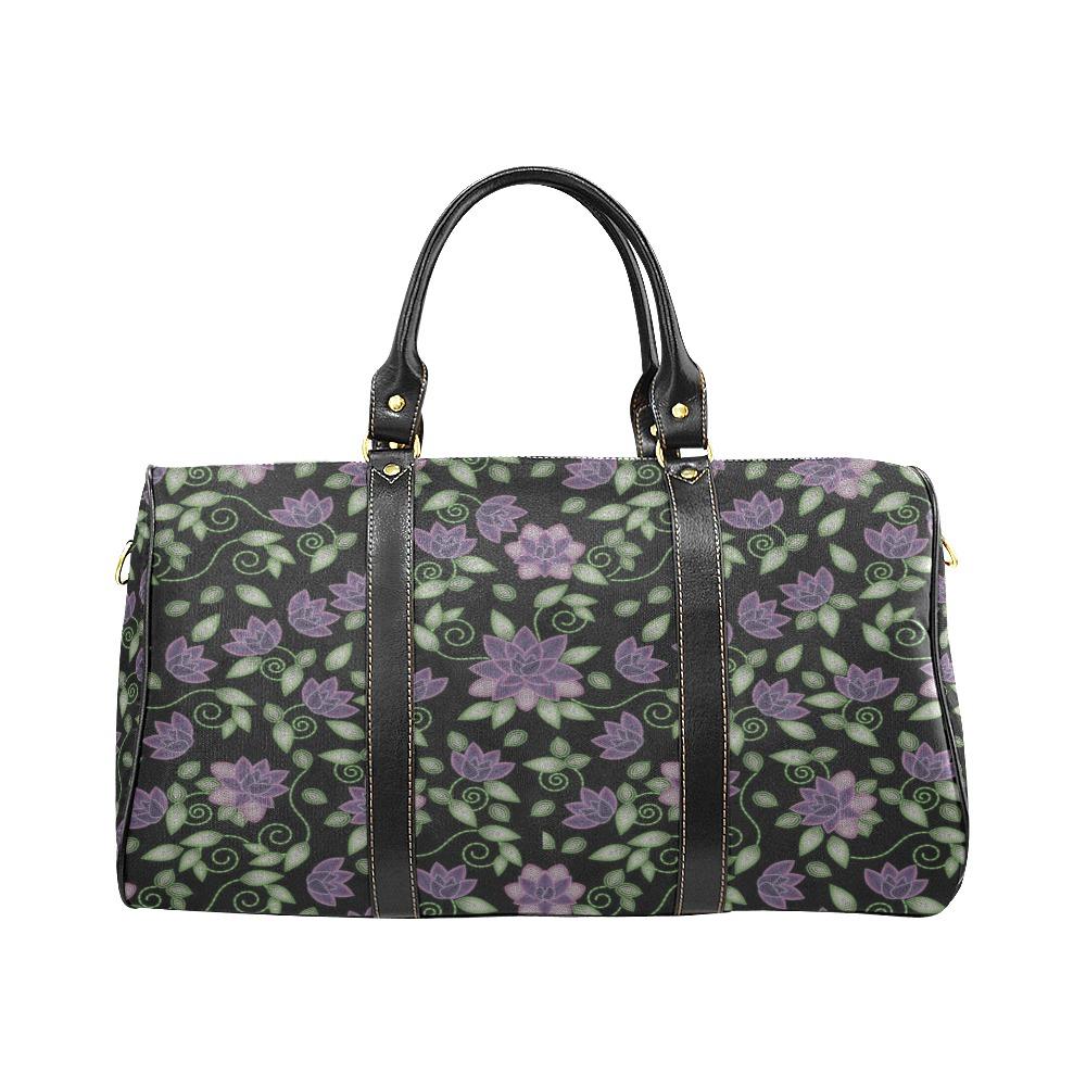 Purple Beaded Rose New Waterproof Travel Bag/Small (Model 1639) bag e-joyer
