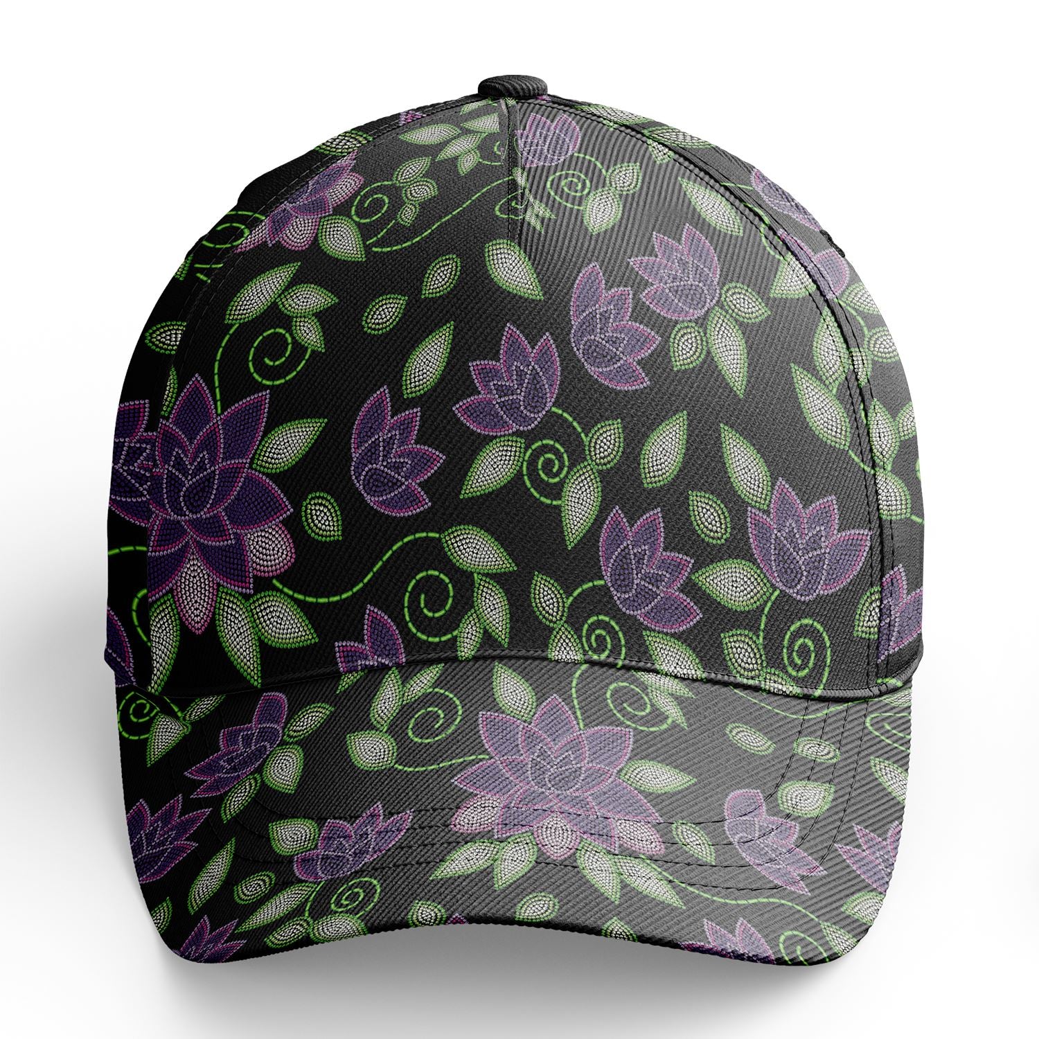 Purple Beaded Rose Snapback Hat hat Herman