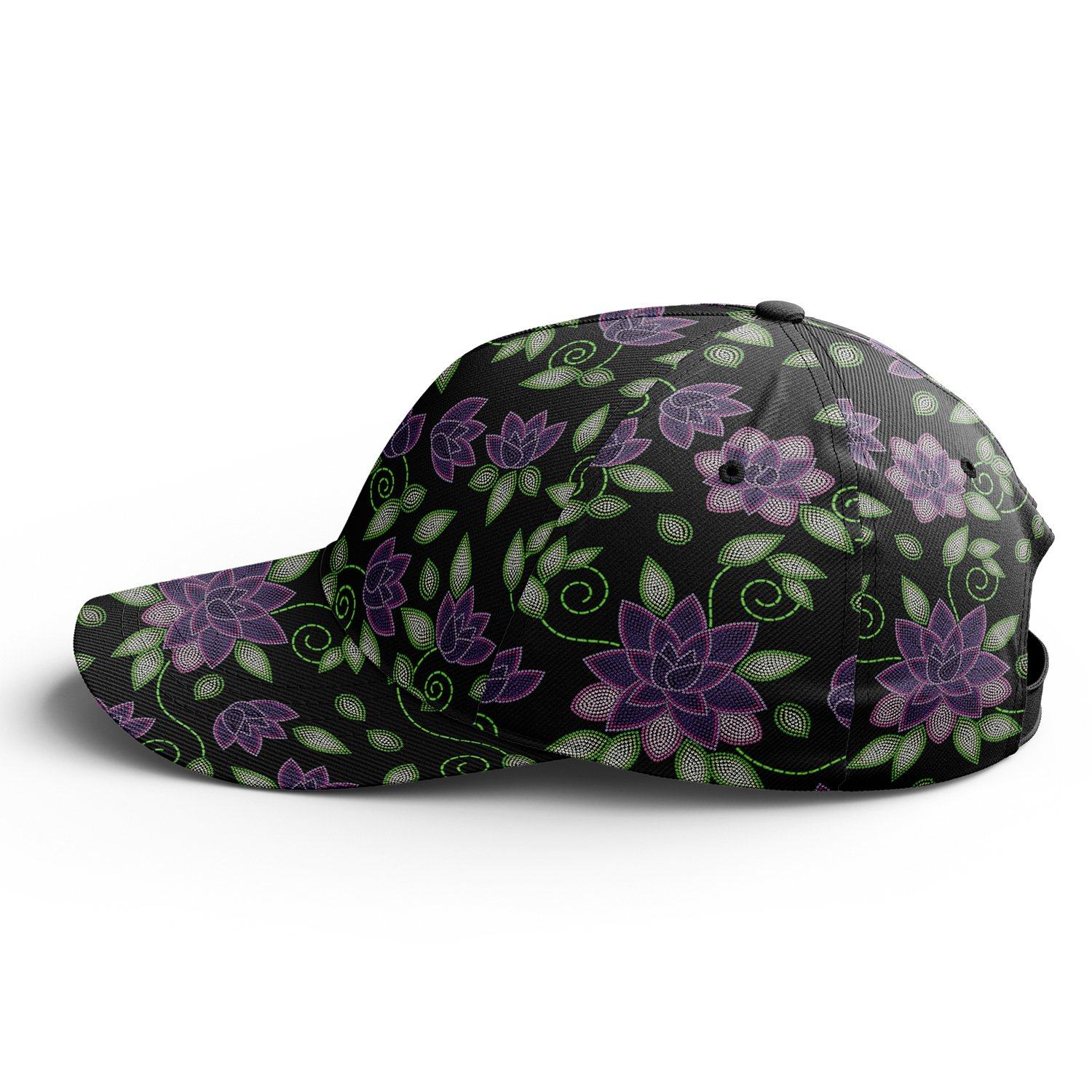 Purple Beaded Rose Snapback Hat hat Herman