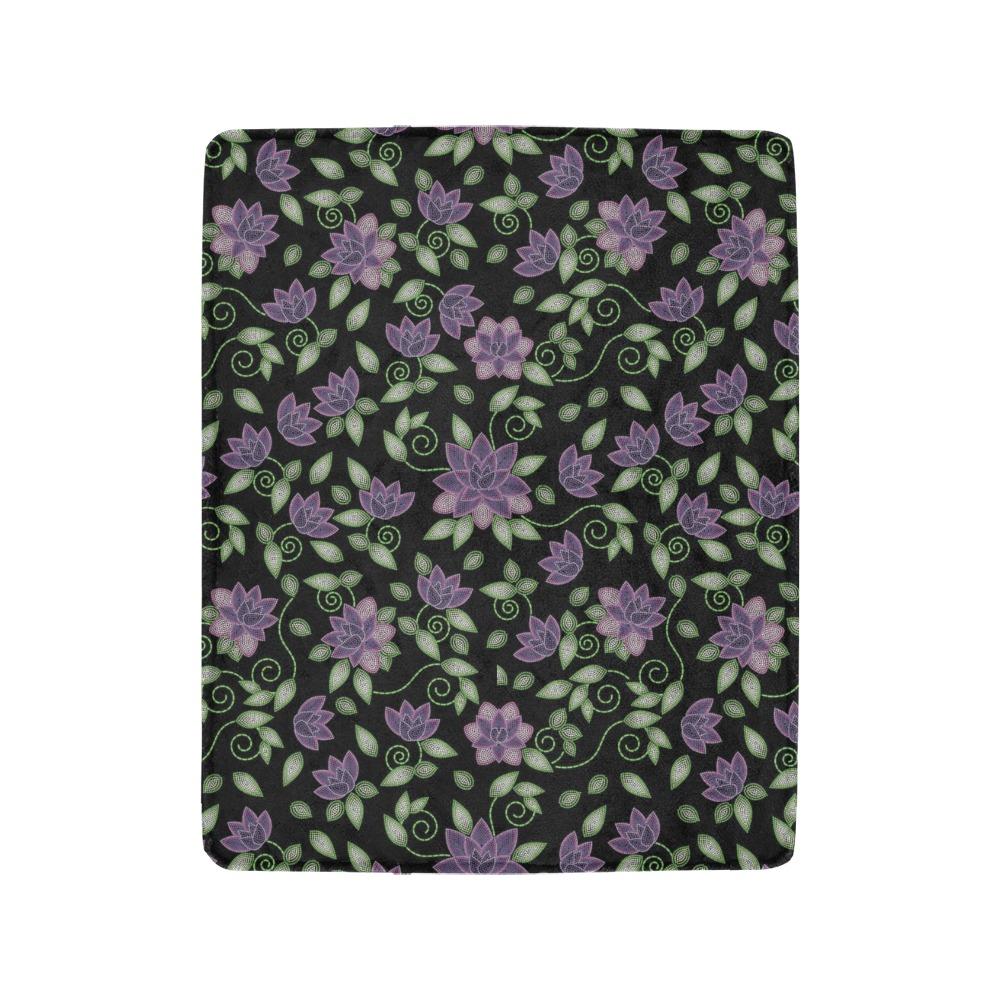Purple Beaded Rose Ultra-Soft Micro Fleece Blanket 40"x50" Ultra-Soft Blanket 40''x50'' e-joyer