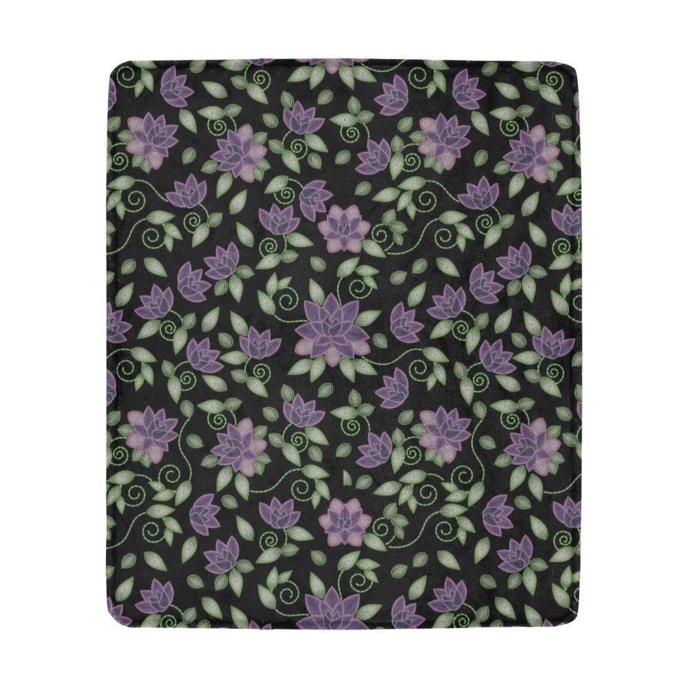 Purple Beaded Rose Ultra-Soft Micro Fleece Blanket 50"x60" Ultra-Soft Blanket 50''x60'' e-joyer
