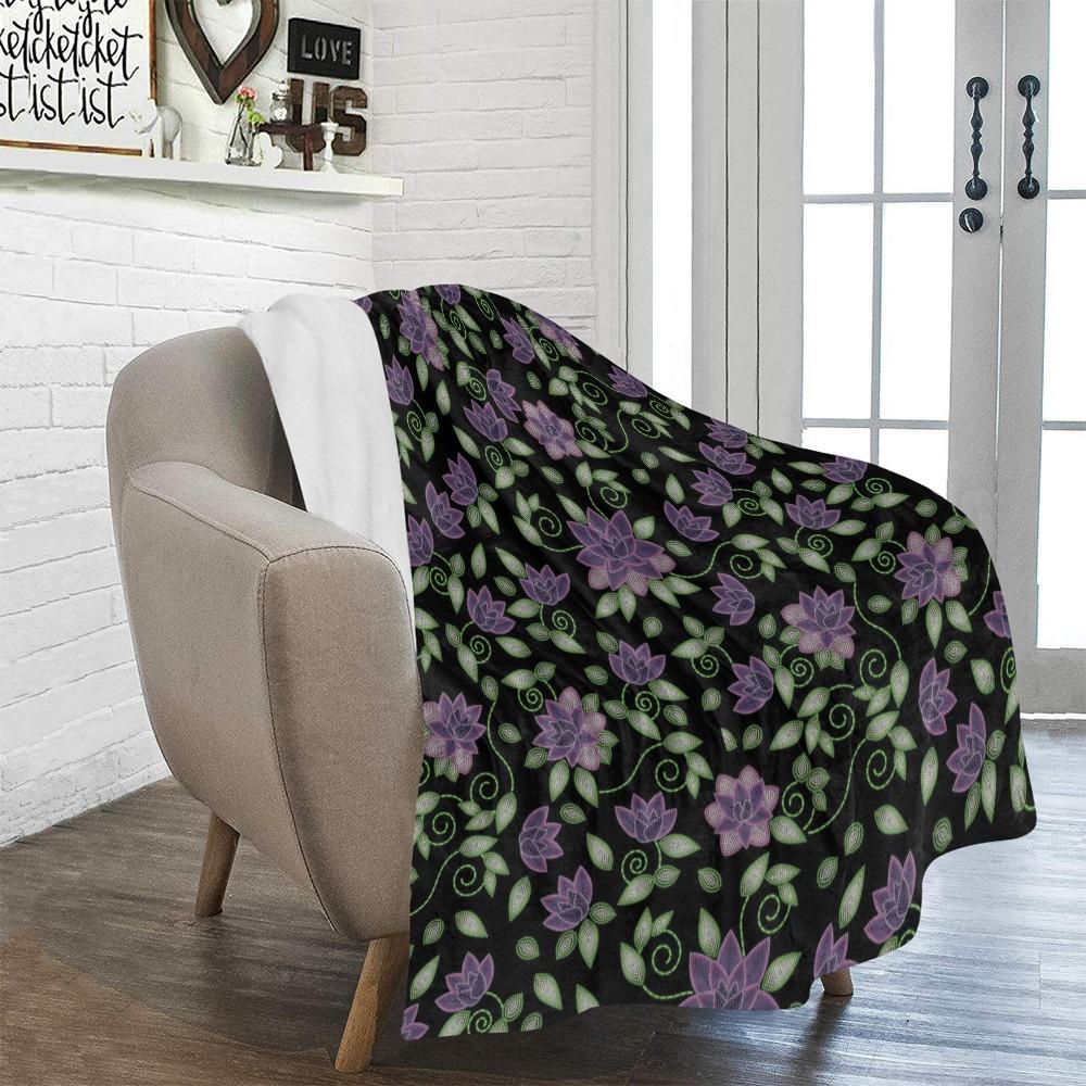 Purple Beaded Rose Ultra-Soft Micro Fleece Blanket 50"x60" Ultra-Soft Blanket 50''x60'' e-joyer