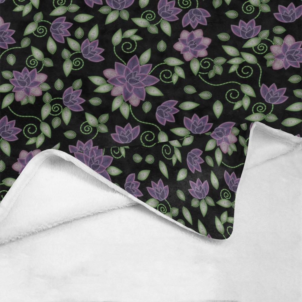 Purple Beaded Rose Ultra-Soft Micro Fleece Blanket 50"x60" Ultra-Soft Blanket 50''x60'' e-joyer