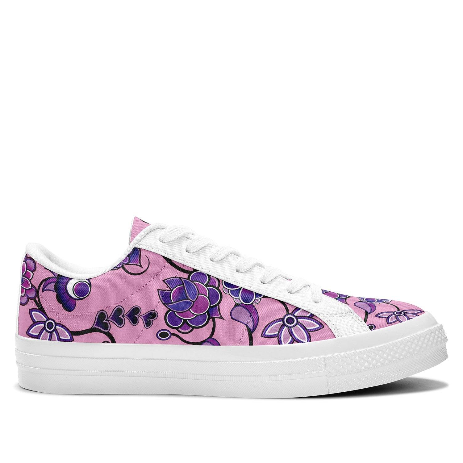 Purple Floral Amour Aapisi Low Top Canvas Shoes White Sole aapisi Herman