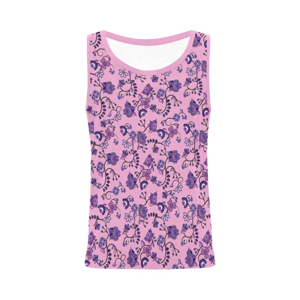 Purple Floral Amour All Over Print Tank Top for Women (Model T43) All Over Print Tank Top for Women (T43) e-joyer