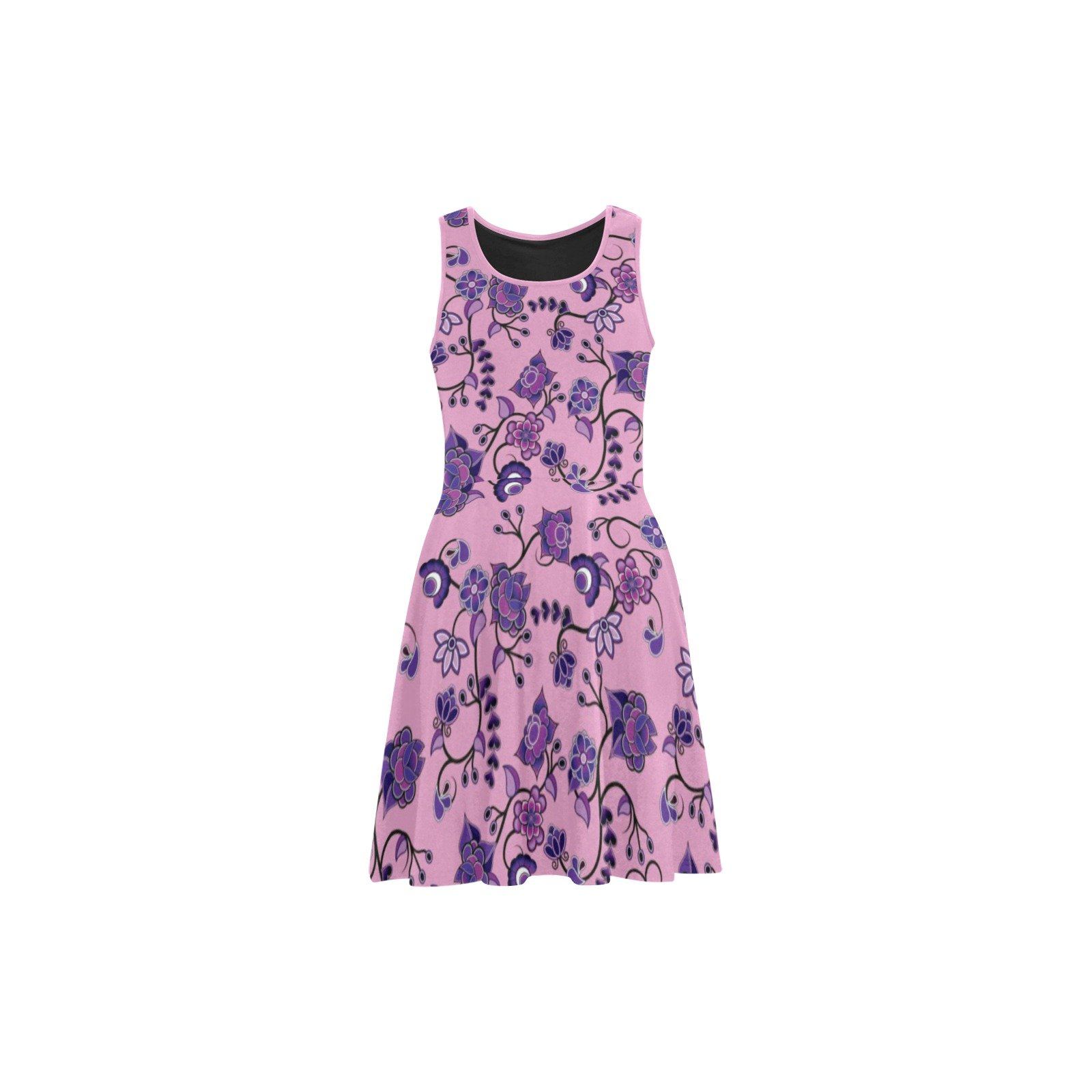 Purple Floral Amour Atalanta Sundress (Model D04) Atalanta Sundress (D04) e-joyer