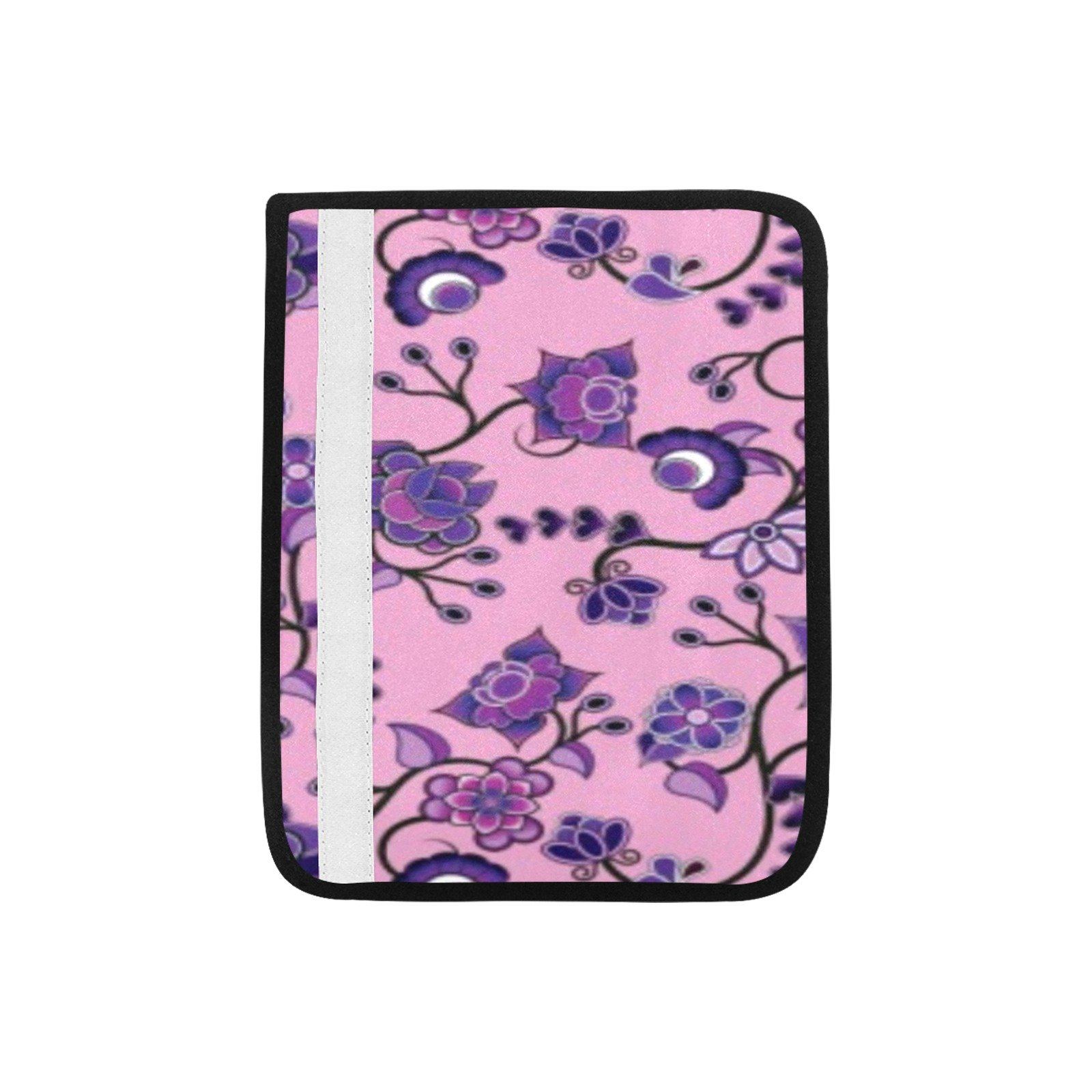 Purple Floral Amour Car Seat Belt Cover 7''x12.6'' (Pack of 2) Car Seat Belt Cover 7x12.6 (Pack of 2) e-joyer