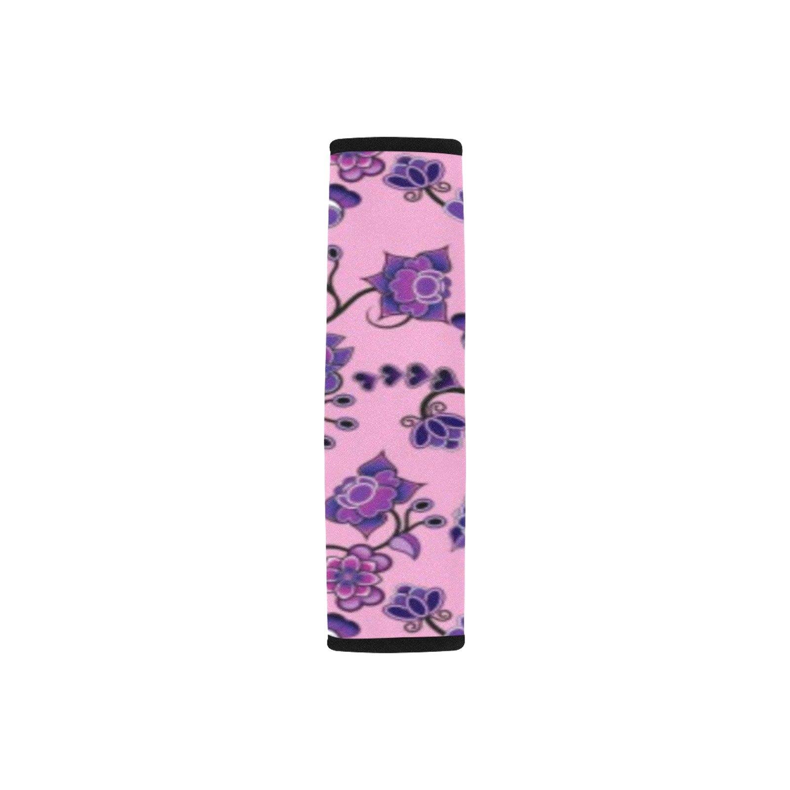 Purple Floral Amour Car Seat Belt Cover 7''x12.6'' (Pack of 2) Car Seat Belt Cover 7x12.6 (Pack of 2) e-joyer