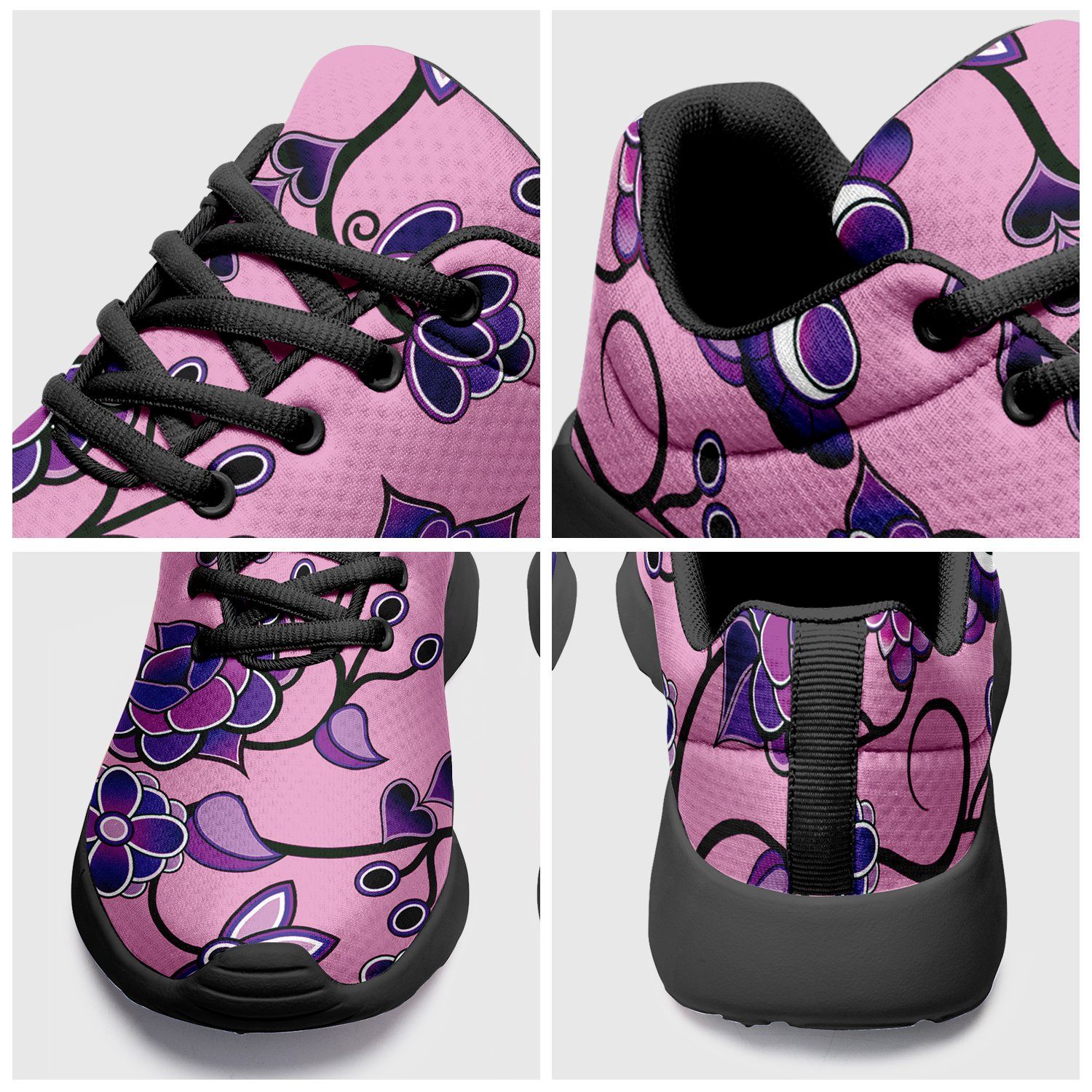 Purple Floral Amour Ikkaayi Sport Sneakers ikkaayi Herman
