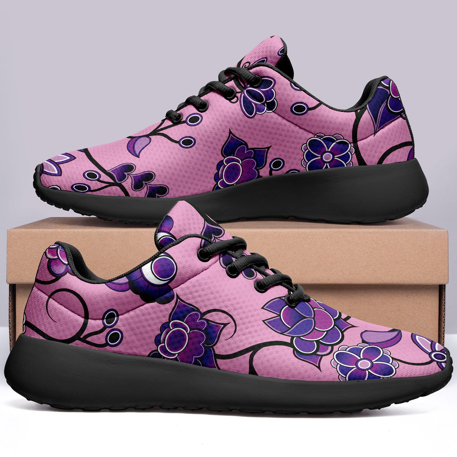 Purple Floral Amour Ikkaayi Sport Sneakers ikkaayi Herman