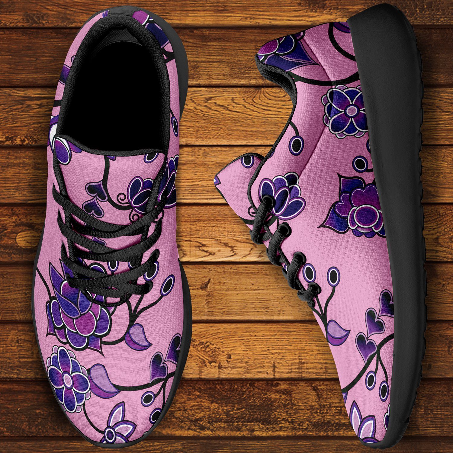 Purple Floral Amour Ikkaayi Sport Sneakers ikkaayi Herman