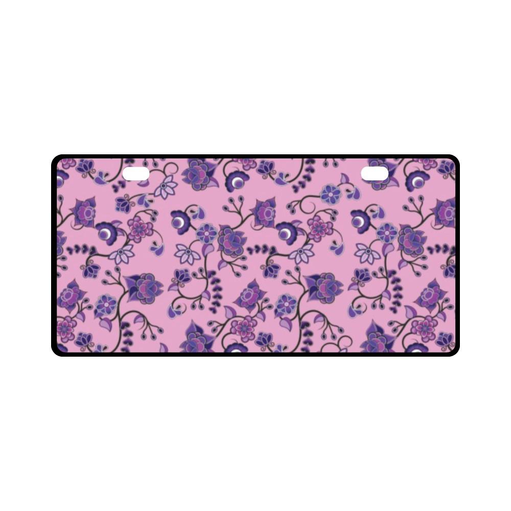 Purple Floral Amour License Plate License Plate e-joyer