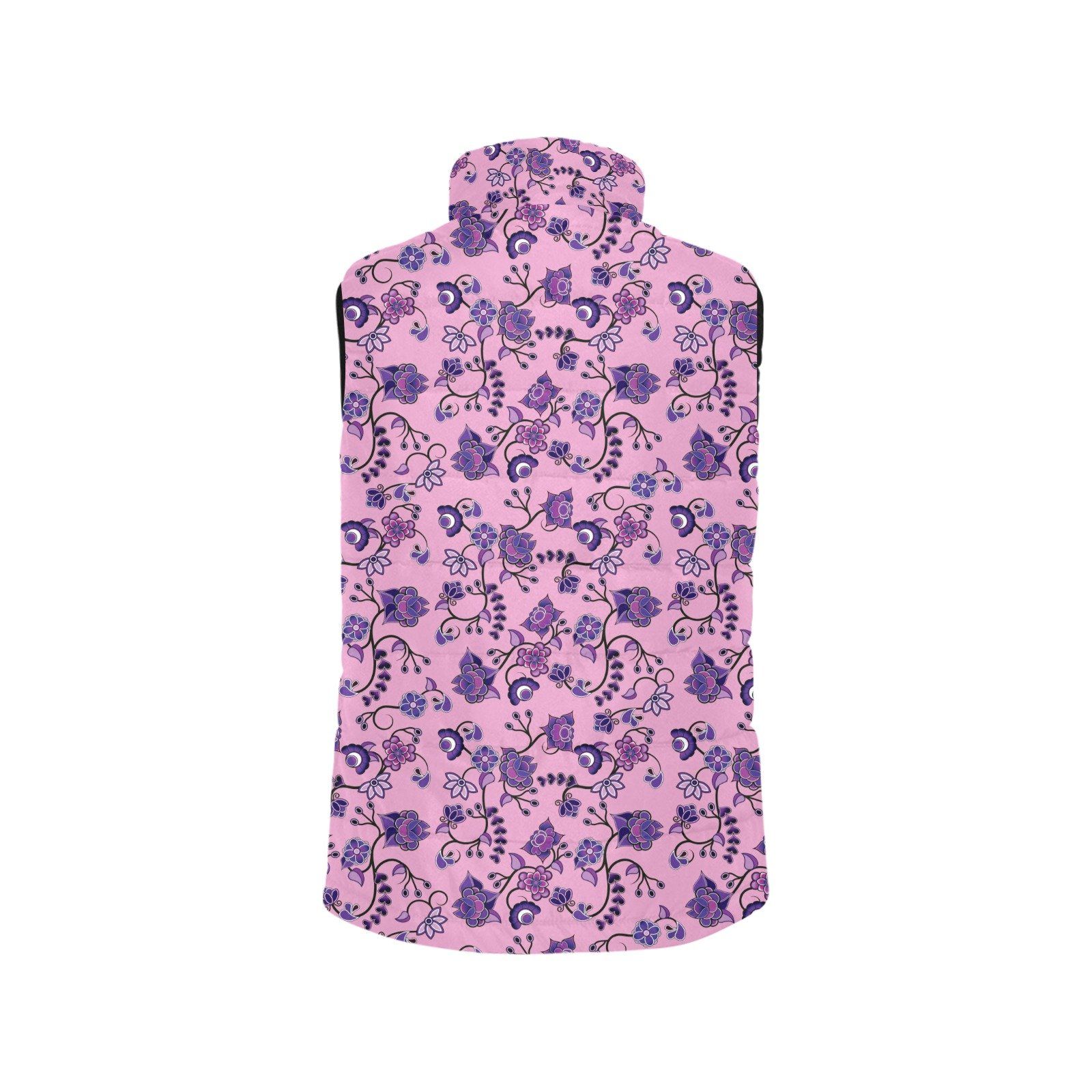 Purple Floral Amour Men's Padded Vest Jacket (Model H44) Men's Padded Vest Jacket (H44) e-joyer