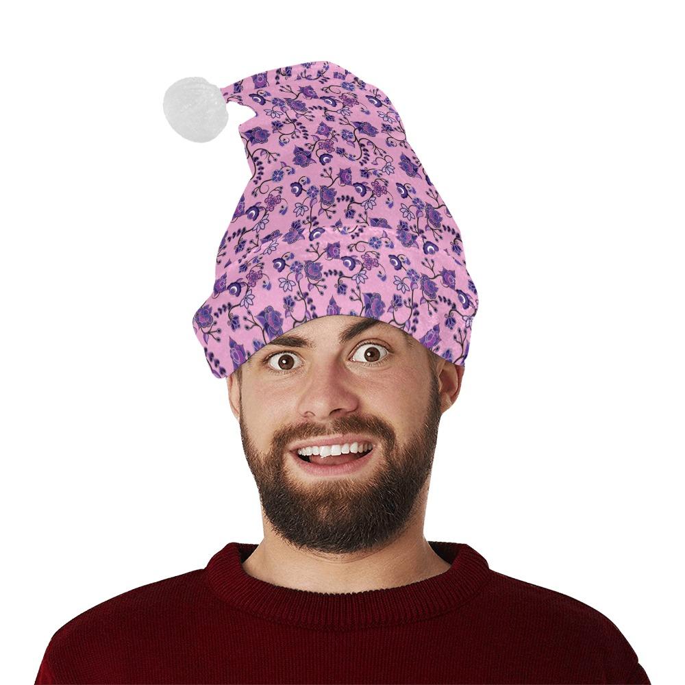 Purple Floral Amour Santa Hat Santa Hat e-joyer
