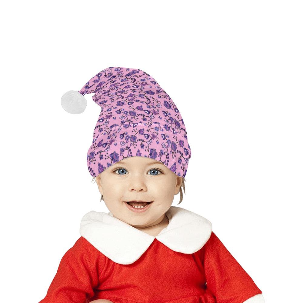 Purple Floral Amour Santa Hat Santa Hat e-joyer