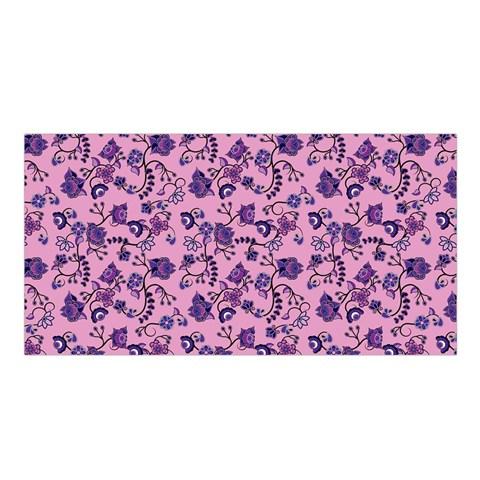 Purple Floral Amour Satin Shawl Scarf 49 Dzine