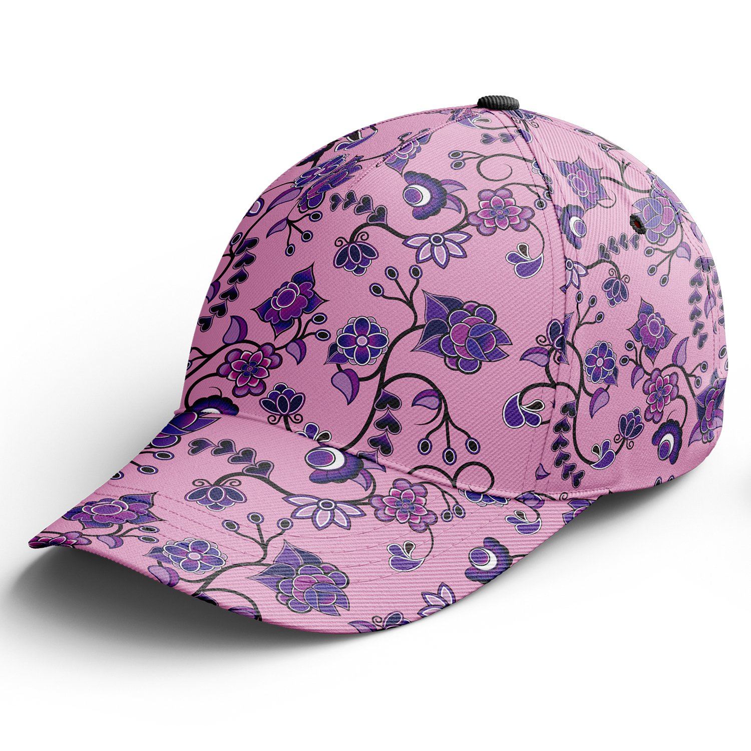 Purple Floral Amour Snapback Hat hat Herman