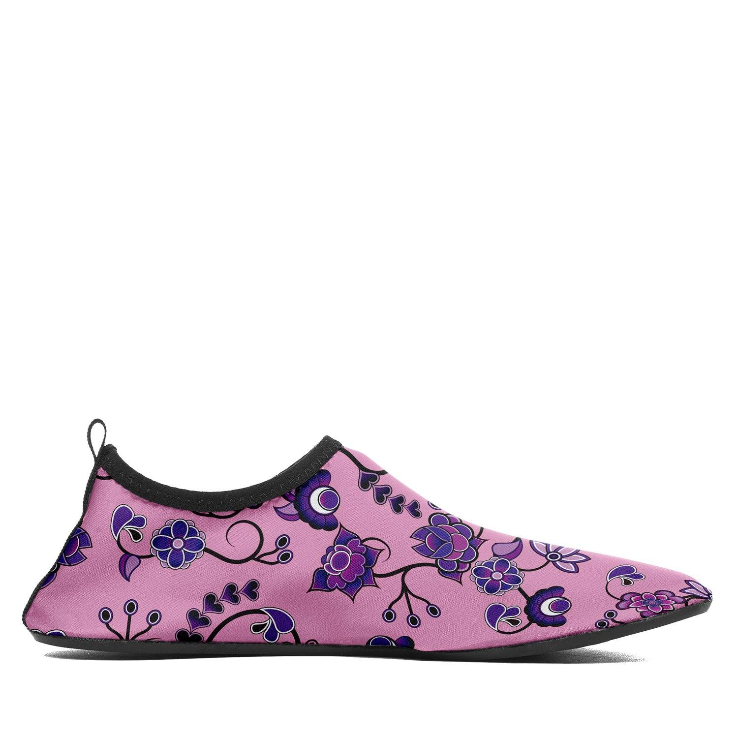 Purple Floral Amour Sockamoccs Slip On Shoes Herman