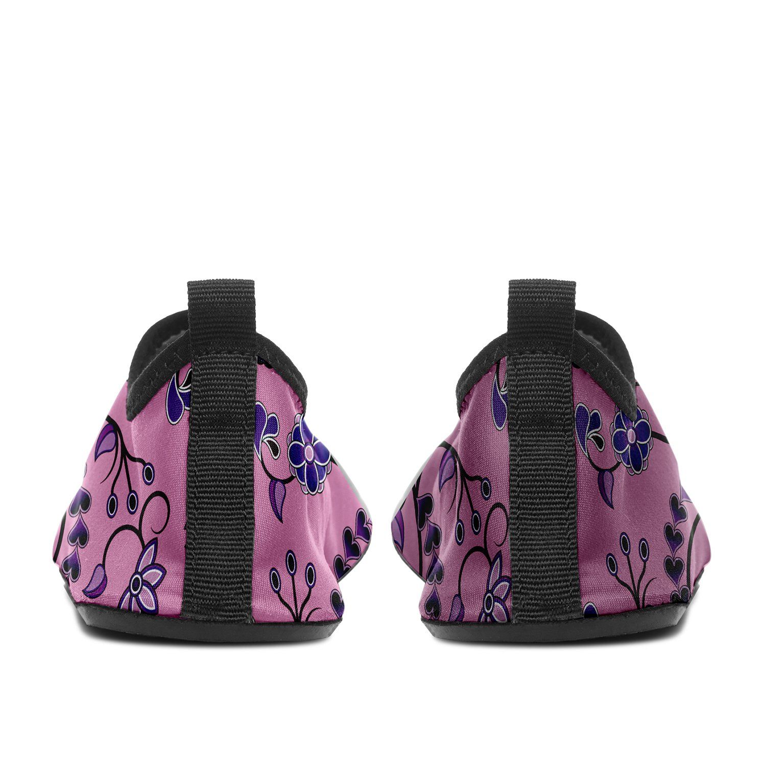 Purple Floral Amour Sockamoccs Slip On Shoes Herman
