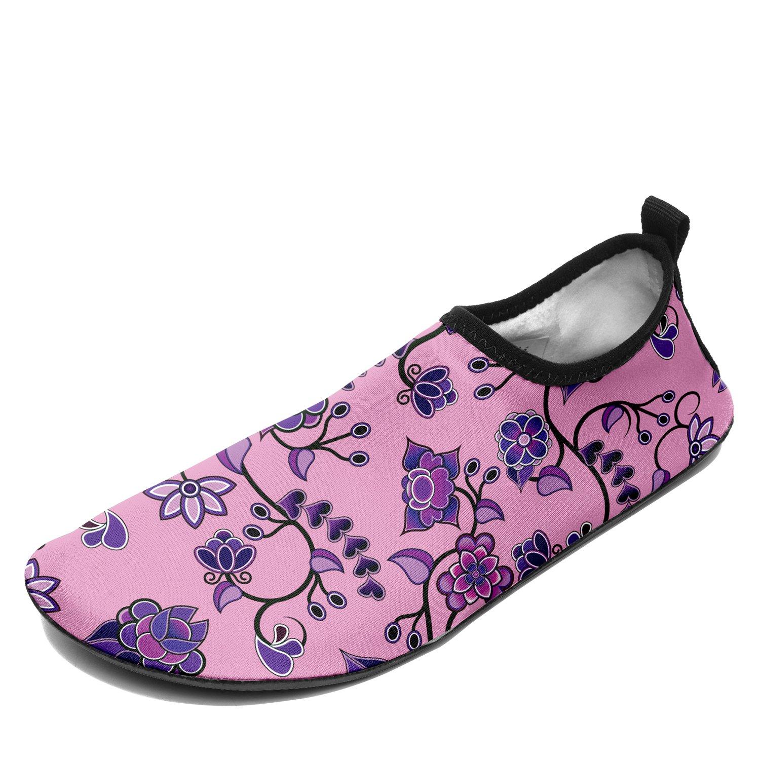 Purple Floral Amour Sockamoccs Slip On Shoes Herman