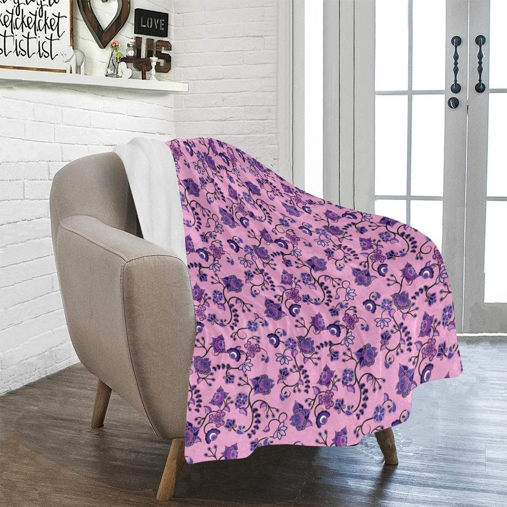 Purple Floral Amour Ultra-Soft Micro Fleece Blanket 40"x50" Ultra-Soft Blanket 40''x50'' e-joyer