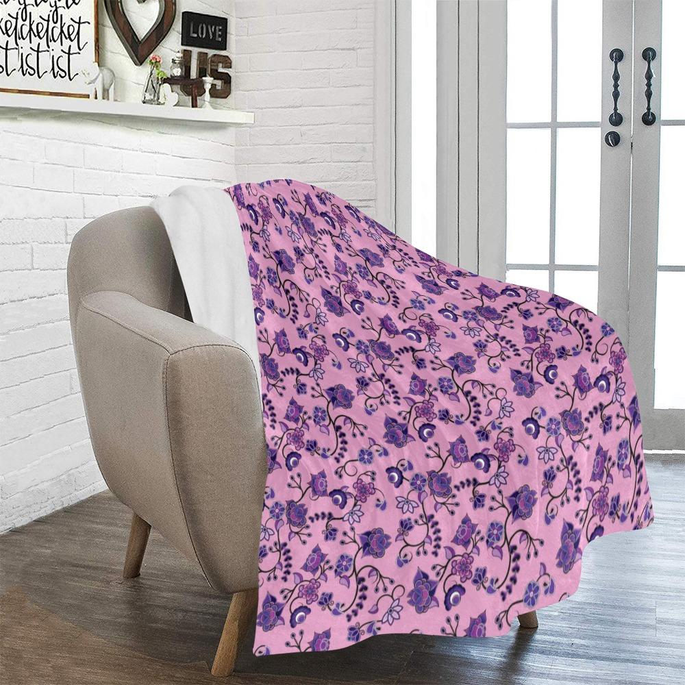 Purple Floral Amour Ultra-Soft Micro Fleece Blanket 50"x60" Ultra-Soft Blanket 50''x60'' e-joyer