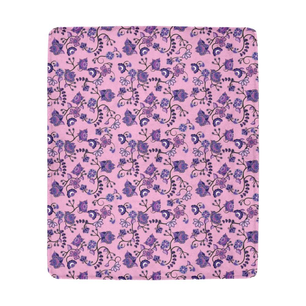 Purple Floral Amour Ultra-Soft Micro Fleece Blanket 50"x60" Ultra-Soft Blanket 50''x60'' e-joyer