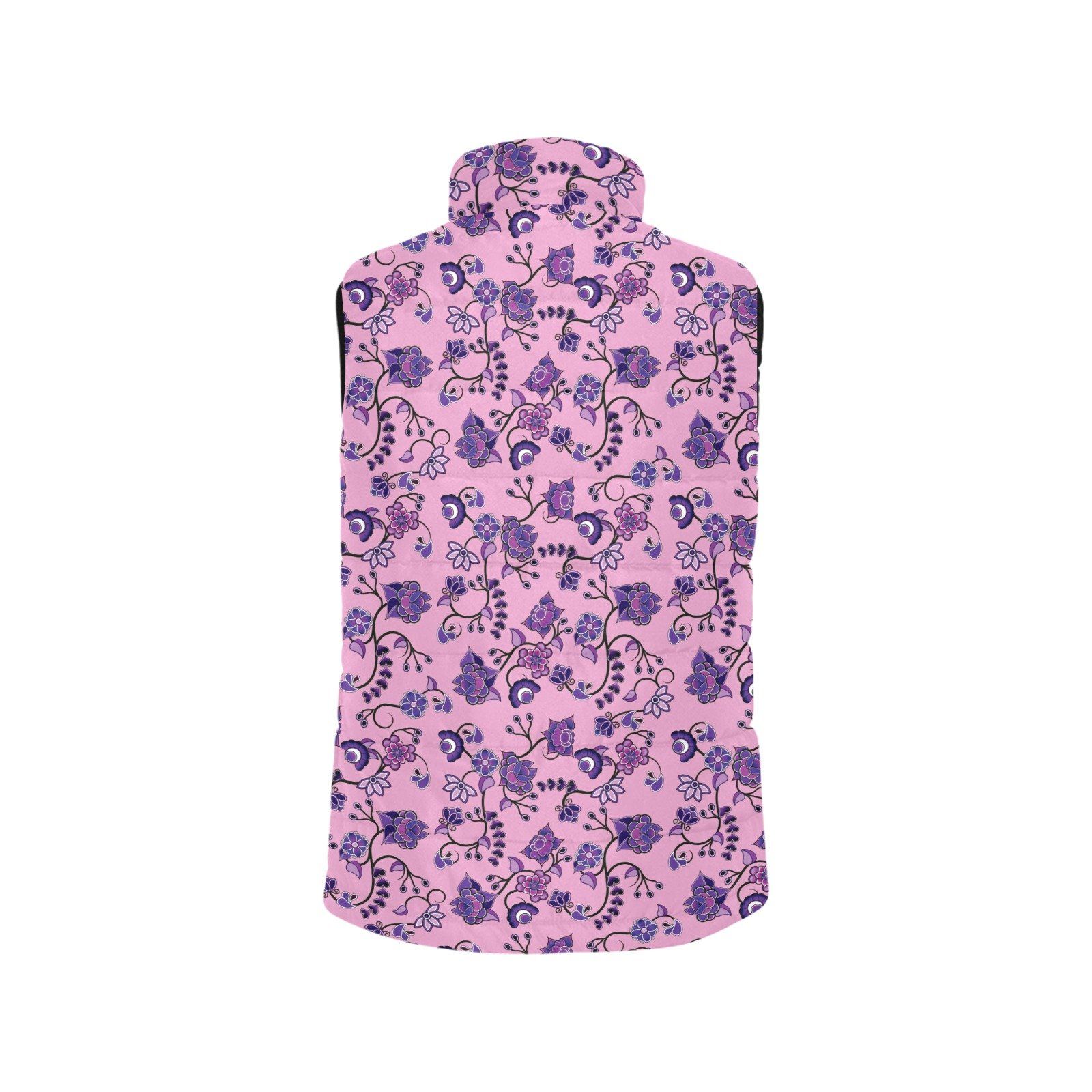 Purple Floral Amour Women's Padded Vest Jacket (Model H44) Women's Padded Vest Jacket (H44) e-joyer