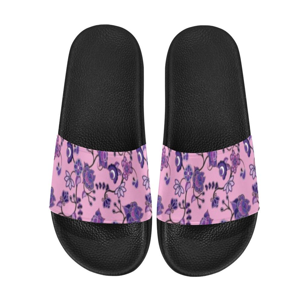 Purple Floral Amour Women's Slide Sandals (Model 057) Women's Slide Sandals (057) e-joyer