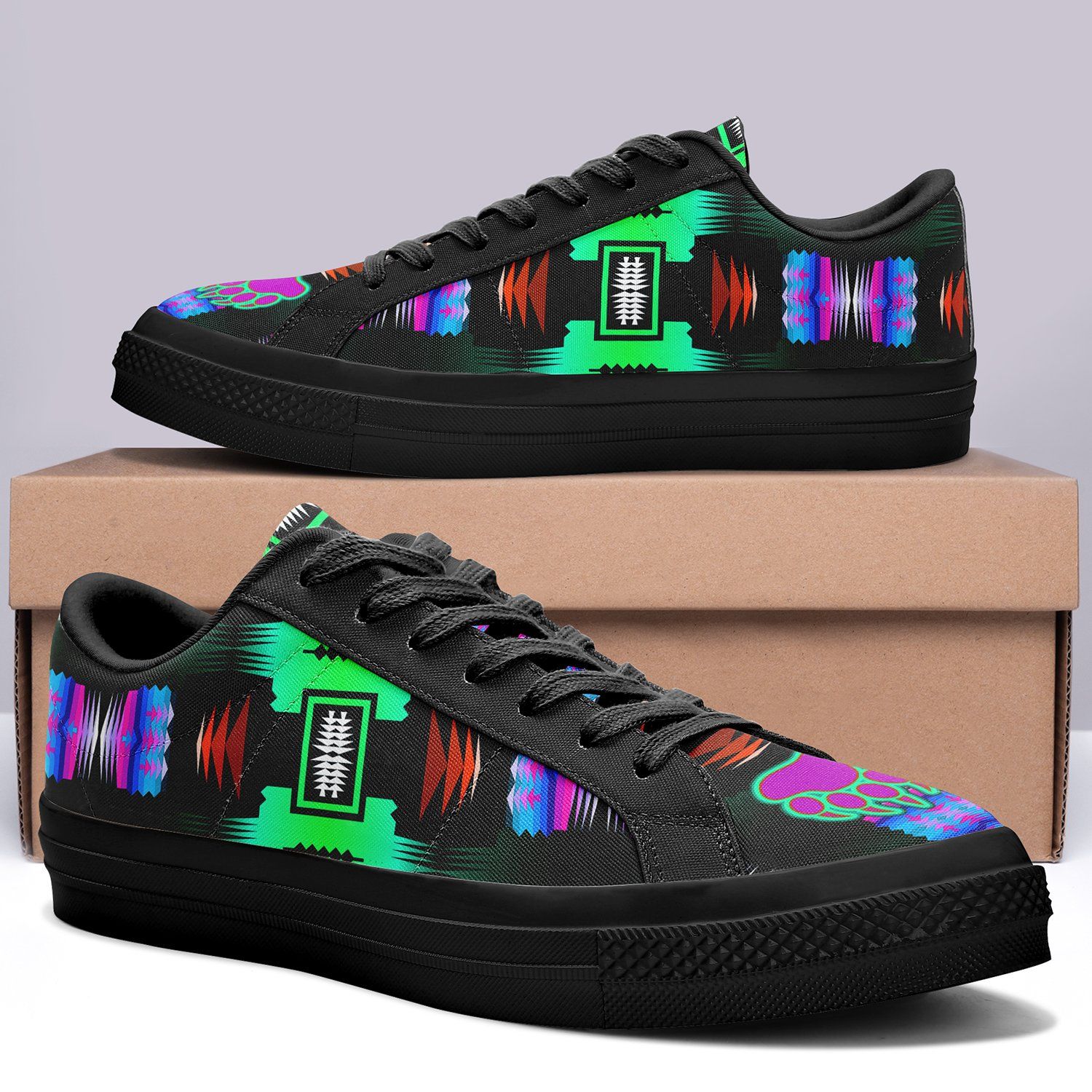 Purple Midnight Bearpaw Aapisi Low Top Canvas Shoes Black Sole 49 Dzine