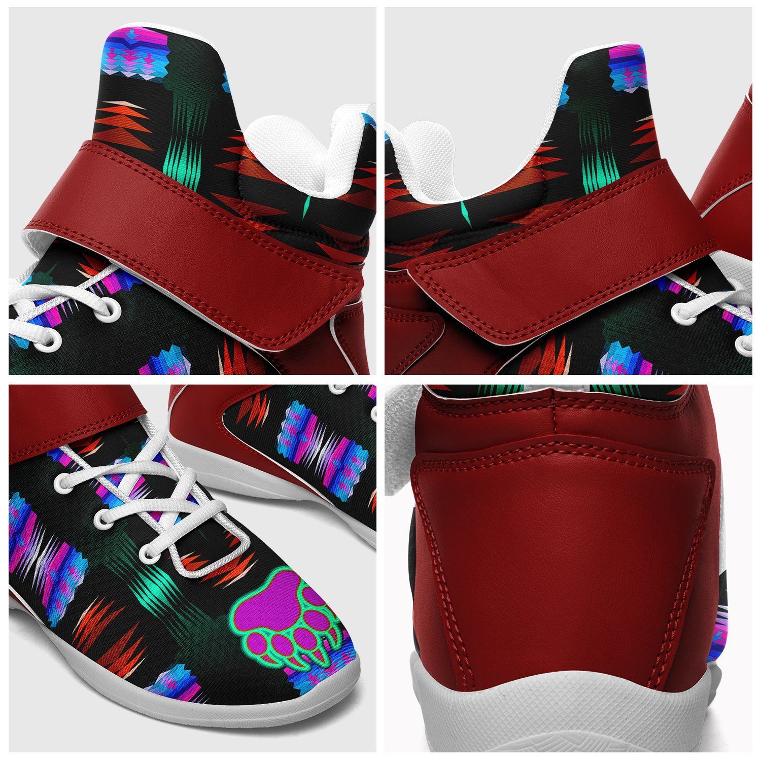 Purple Midnight Bearpaw Ipottaa Basketball / Sport High Top Shoes - White Sole 49 Dzine