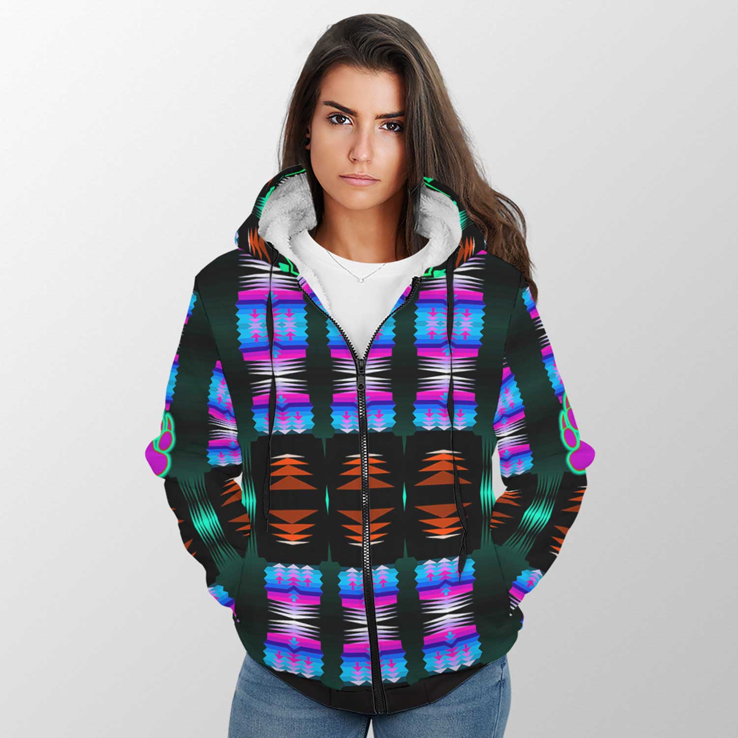 Purple Midnight Bearpaw Sherpa Hoodie 49 Dzine