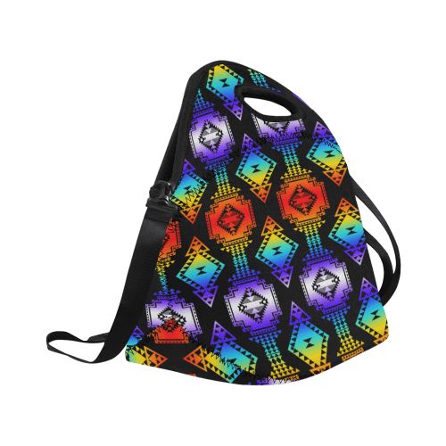 Rainbow Gathering Neoprene Lunch Bag/Large (Model 1669) Neoprene Lunch Bag/Large (1669) e-joyer