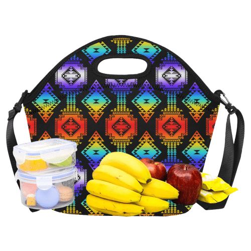 Rainbow Gathering Neoprene Lunch Bag/Large (Model 1669) Neoprene Lunch Bag/Large (1669) e-joyer