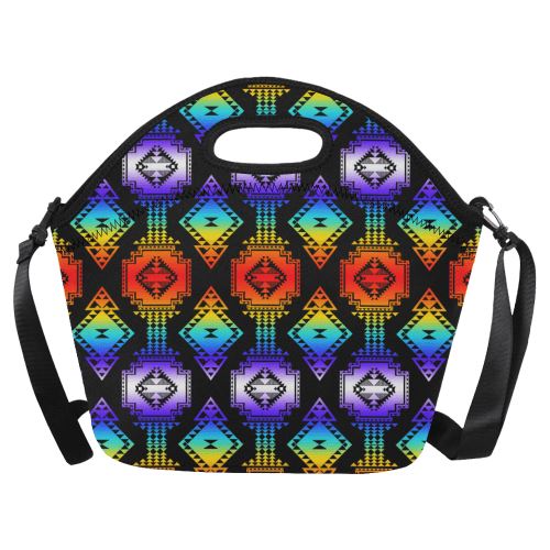 Rainbow Gathering Neoprene Lunch Bag/Large (Model 1669) Neoprene Lunch Bag/Large (1669) e-joyer