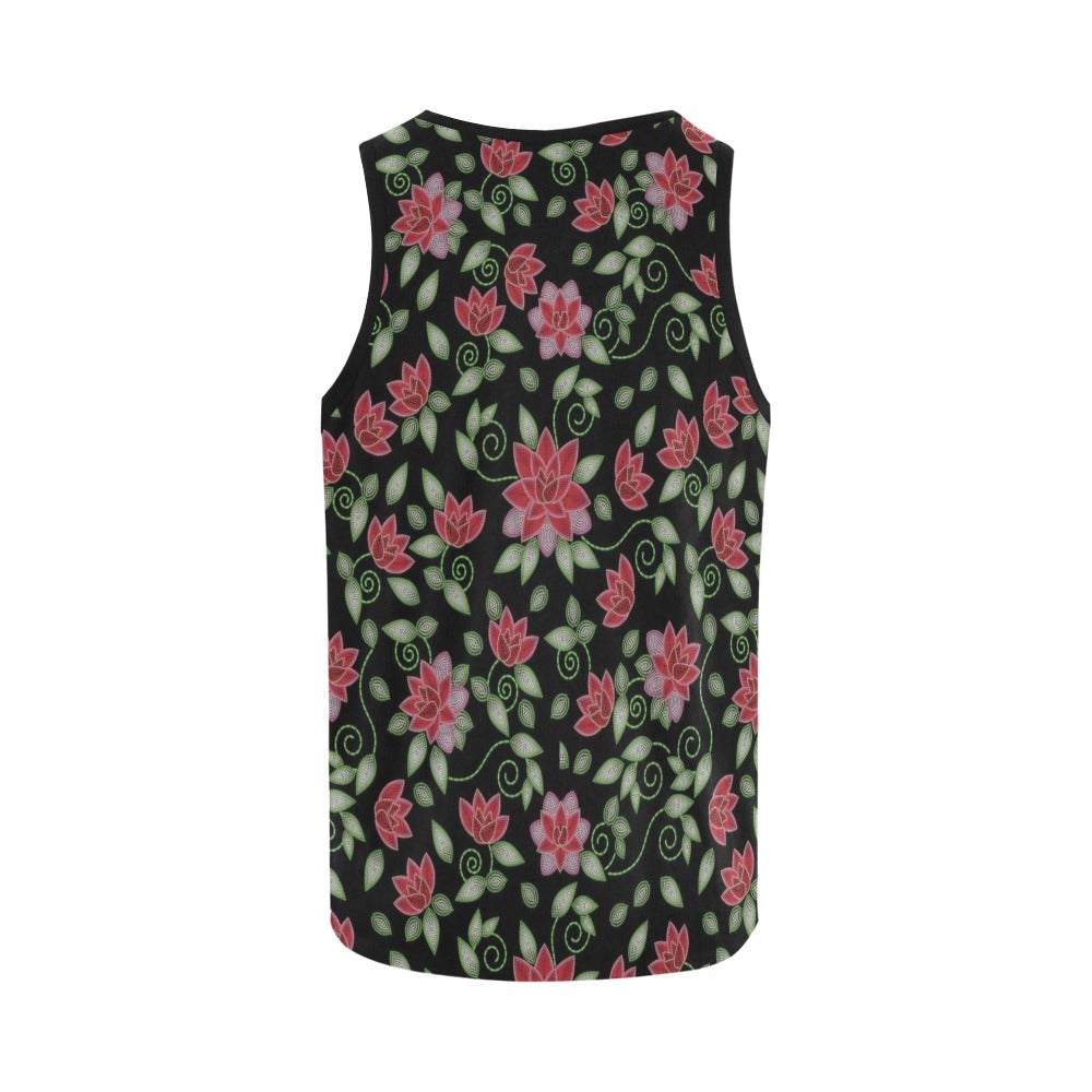 Red Beaded Rose All Over Print Tank Top for Women (Model T43) All Over Print Tank Top for Women (T43) e-joyer