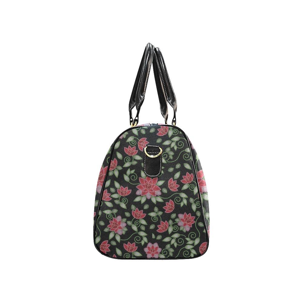 Red Beaded Rose New Waterproof Travel Bag/Small (Model 1639) bag e-joyer