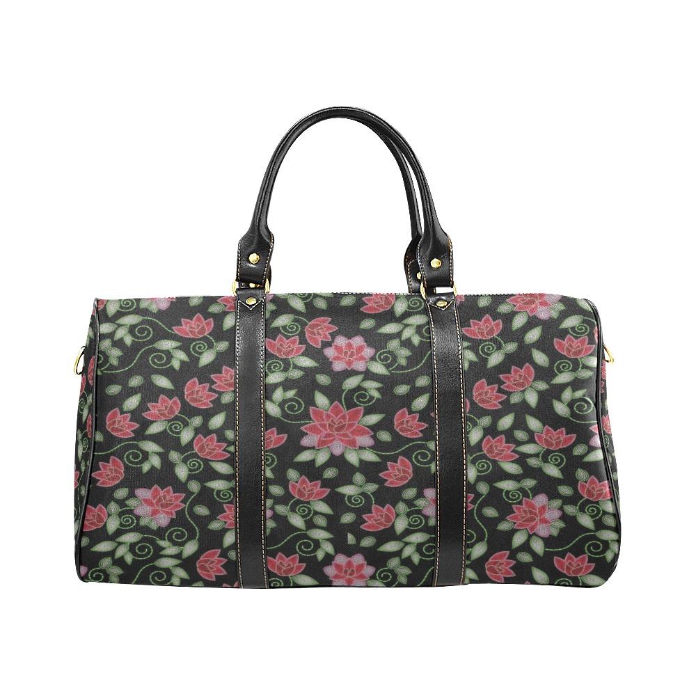 Red Beaded Rose New Waterproof Travel Bag/Small (Model 1639) bag e-joyer