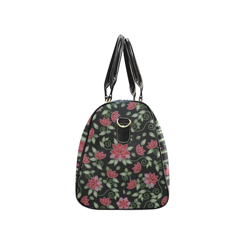 Red Beaded Rose New Waterproof Travel Bag/Small (Model 1639) bag e-joyer